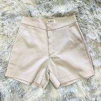 ราคา vividcloset กางเกงขาสั้นผู้หญิงซิปหน้า ผ้าดับเบิ้ลยืด สีพื้นเอวสูง ผญ (9637176172)