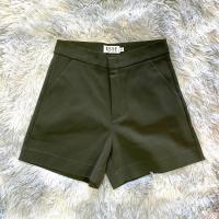 ราคา vividcloset กางเกงขาสั้นผู้หญิงซิปหน้า ผ้าดับเบิ้ลยืด สีพื้นเอวสูง ผญ (9637176176)