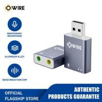 ราคา OWIRE Audio Adapter 3D Sound Card 7 1 USB To 3 5mm mic headphone Jack Stereo Headset USB การ์ดเสียง ซาวด์การ์ด Audio 3D Sound Virtual 7 1 Channel Card Adapter (10640058509)