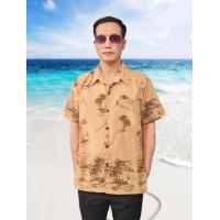 ราคา เสื้อผู้ชายคอปกแขนสั้น ลายมะพร้าว ทะเล (19201064942)