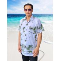 ราคา เสื้อผู้ชายคอปกแขนสั้น ลายมะพร้าว ทะเล (19201064930)