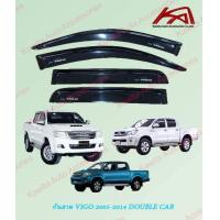 ราคา กันสาด สี่ประตู Double Cab TOYOTA VIGO 2005 2014 โตโยต้า วีโก้ สีดำ ตัวถูก สกรีนโลโก้ (3412866867)