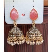 ราคา ต่างหูอินเดียระฆังเล็ก ยาว4 5cm กว้าง2 5cm (18421393144)