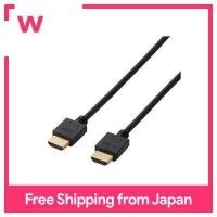 ราคา ELECOM HDMI Cable 1 5m High Speed 1 4 4K 3D Full HD Ethernet Compatible Slim Connector Black DH HD14EB15BK (17048742620)