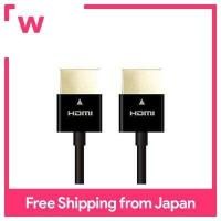 ราคา ELECOM high speed HDMI cable 0 7m ultra slim Ethernet 4K 3D audio return compatible black CAC HD14US07BK (17048808184)