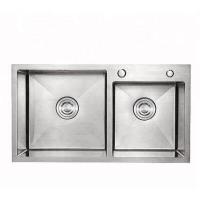 ราคา GHBathroom Mall CROWN อ่างล้างจาน 2หลุมไม่มีที่พัก 41x75x20ซม ATHENS ร้านค้าเเนะนำ (19401990491)