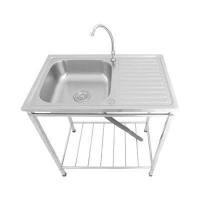 ราคา Global House AXIA อ่างล้างจานพร้อมขาตั้ง 1 หลุมมีที่พัก PP ST 8050 รับประกันของเเท้ (19402678941)