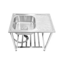 ราคา Global House CROWN อ่างล้างจานพร้อมขาตั้ง 1 หลุมมีที่พัก 75x45x21 ซม SS1 7545 1 2 รับประกันของเเท้ (19401660612)