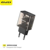 ราคา Awei C9 อะแดปเตอร์ชาร์จเร็ว ที่ชาร์จแบบใสพร้อมสาย Micro Lightning Type C ยาว1เมตรใช้ได้ทั่วไปสำหรับทุกรุ่นโทรศัพท์ (19396876897)
