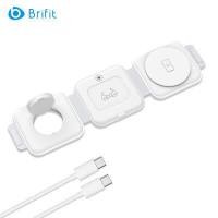 ราคา Brifit 3 ใน 1 เครื่องชาร์จไร้สาย ขาตั้งชาร์จไร้สายแบบพับได้ การชาร์จไร้สาย 15W เร็ว รองรับโปรโตคอล QI เข้ากันได้กับ iPhone 14 13 12 SE 11 Samsung Galaxy Apple Watch AirPods Pro (19185475325)