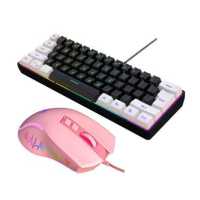 ราคา MOTOSPEED HXSJ V700BW ชุดแป้นพิมพ์และเมาส์คอมพิวเตอร์ USB X100พร้อมด้วยแบ็คไลท์ RGB แบบมีสาย61ปุ่ม เมาส์สำหรับเล่นเกมส์แบบมีสายแสงไฟ LED ที่มีสีสัน Max 3600DPI DPI 4ระดับสำหรับแล็ปท็อปพีซี (1943330622