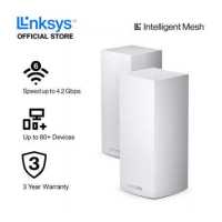 ราคา Linksys Velop MX8400 Tri Band Mesh WiFi 6 System AX4200 Pack 2 เราเตอร์ Mesh WiFi ขยายสัญญาณเน็ต ครอบคลุมทั่วบ้าน รับประกัน 3 ปี (6482270112)