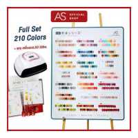 ราคา ยาทาเล็บเจล สีเจล AS ครบเซ็ต 210สี Organic Collection 15ml แถมชาร์ตสี Top Base Matte เครื่องอบเล็บ LED SUN ยาทาเล็บสีเจล สียาทาเล็บเจล (18855302364)