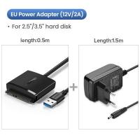 ราคา UGREEN อะแดปเตอร์ฮาร์ดดิสก์ SATA USB Adapter USB 3 0 2 0 ถึง Sata 3 สาย Converter Cabo สำหรับ 2 5 3 5 HDD SSD Hard Disk Drive Sata to USB Adapter Model 60561 (4186136452)