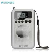 ราคา Retekess TR106 Portable Mini Pocket Radios AM FM Digital Tuning แบตเตอรี่ AAA นาฬิกาสนับสนุน นาฬิกาปลุก ตั้งเวลาปิดเครื่อง สเตอริโอ FM สำหรับการเดิน สีเงิน (3018354879)