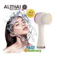 ราคา Alithai SANDEPIN Cleansing Brushes แปรงล้างหน้าลดสิวเสี้ยน แบบสองหัว ขนาดพกพา pink (17718271212)