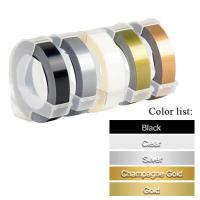 ราคา 5ชิ้นเข้ากันได้กับเทปที่มีสีสัน Dymo 3D เทปฉลากเครื่องพิมพ์ฉลากลายนูน9มม สำหรับ Motex Dymo 1610 1880เครื่องพิมพ์ฉลาก (15512147022)