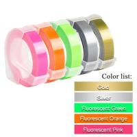 ราคา 5ชิ้นเข้ากันได้กับเทปที่มีสีสัน Dymo 3D เทปฉลากเครื่องพิมพ์ฉลากลายนูน9มม สำหรับ Motex Dymo 1610 1880เครื่องพิมพ์ฉลาก (15512147031)