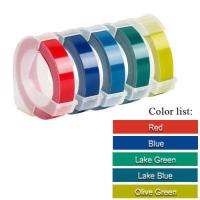 ราคา 5ชิ้นเข้ากันได้กับเทปที่มีสีสัน Dymo 3D เทปฉลากเครื่องพิมพ์ฉลากลายนูน9มม สำหรับ Motex Dymo 1610 1880เครื่องพิมพ์ฉลาก (15512147032)