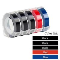 ราคา 5ชิ้นเข้ากันได้กับเทปที่มีสีสัน Dymo 3D เทปฉลากเครื่องพิมพ์ฉลากลายนูน9มม สำหรับ Motex Dymo 1610 1880เครื่องพิมพ์ฉลาก (15512147024)
