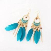 ราคา ต่างหูขนนก ต่างหูโบฮีเมี่ยน (10524928457)