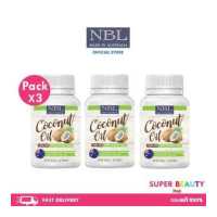 ราคา โปรโมชั่น 3 ขวด น้ำมันมะพร้าวสกัดเย็น NBL coconut oil 60 ซอฟเจล น้ำมันมะพร้าวออสเตรเลีย 1000mg (17214145409)