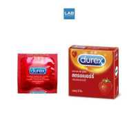 ราคา Durex Strawberry 1 กล่อง 3 ชิ้น ดูเร็กซ์ ถุงยางอนามัย สตอเบอร์รี่ 52 5 มม (3443872495)