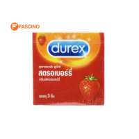ราคา Durex Strawberry ดูเร็กซ์ ถุงยางอนามัย กลิ่นสตรอเบอร์รี่ ไซส์ 52 5 มม กล่อง 3 ชิ้น (16725511002)