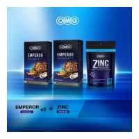 ราคา OMG Emperor x 2 กล่อง Zinc 1 ซอง อาหารเสริมสูตรจักรพรรดิ เหมาะสำหรับผู้ชาย ด้วยสุดยอดสมุนไพรและสารอาหาร 29 ชนิด เสริมประสิทธิภาพด้วย ZINC Plus Amino Acid (15062855508)