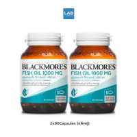 ราคา Blackmores Fish Oil 1000 mg 2x80 Capsules Twin pack แบลคมอร์ส ฟิช ออยล์ 1000 มก ผลิตภัณฑ์เสริมอาหาร โอเมก้า 3 จากน้ำมันปลา 2x80 แคปซูล แพ็คคู่ (15032205185)