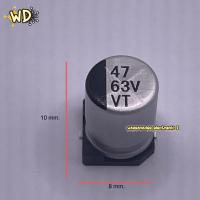 ราคา 10ตัว cกระป๋อง smd capacitor 47uf 6v 47uf 16v 47uf 25v 47uf 35v 47uf 50v 47uf 63v (9915245066)