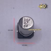 ราคา 10ตัว cกระป๋อง smd capacitor 47uf 6v 47uf 16v 47uf 25v 47uf 35v 47uf 50v 47uf 63v (9915245061)