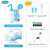 ราคา Cofoe ล้างจมูก500มล Neti ที่ล้างหม้อชลประทาน 20ถุง4 5กรัมล้างจมูก Ing น้ำเกลือ จมูกสเปรย์เครื่องล้างขวดล้างจมูก ชุดอุปกรณ์เสริมเครื่องชะล้างสำหรับโรคจมูกอักเสบจากภูมิแพ้ไซนัสแ (17165575684)