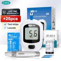 ราคา Cofoe Yice A03การตรวจสอบระดับน้ำตาลในเลือด 25ชิ้นแผ่นทดสอบ25เข็มpcs เครื่องวัดน้ำตาลในเลือดชุดทดสอบเบาหวาน (17176429560)