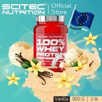 ราคา SCITEC NUTRITION 100 Whey Protein 920 Vanilla รสวานิลา เวย์โปรตีน เพิ่มกล้ามเนื้อ คุมหิว บำรุง ซ่อมแซม ฟื้นฟู WPC มีฮาลาล (5189140956)