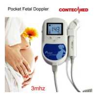 ราคา CONTECMED เด็กเสียง C สีชมพูกระเป๋าของทารกในครรภ์ D Oppler 3 เมกะเฮิร์ตซ์ P Robe ก่อนคลอด H Eart Rate Monitor เด็กหัวใจเต้นบันทึก Baby Monitor ฟรีเจล (10045227222)