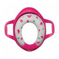 ราคา BBluv Poti Baby Toilet Seat with Handles Pink ฝารองนั่ง ที่เสริมชักโครกเด็กมีหูจับเเบบนิ่ม (6555882678)