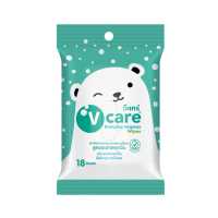 ราคา V care วีแคร์ ผ้าเช็ดทำความสะอาด สูตรสะอาดทุกวัน แอนตี้แบคทีเรีย 18 แผ่น EVERYDAY HYGIENE WIPES 18 Sheets 1x4x6 (15017233988)