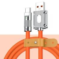 ราคา 120W 4A USB โลหะผสมสังกะสี Fast Charging Micro Data Transfer Cable Liquid Soft Silica Gel สายชาร์จ Bold Data Line 1M 2M (19278345454)