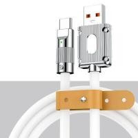 ราคา 120W 4A USB โลหะผสมสังกะสี Fast Charging Micro Data Transfer Cable Liquid Soft Silica Gel สายชาร์จ Bold Data Line 1M 2M (19278345456)