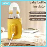 ราคา เก็บความร้อนขวดนม USB เก็บความร้อนนมพร้อมแบตเตอรี่1000MAh และหน้าจอ LCD เครื่องอุ่นขวดนม USB สำหรับการเดินทางกลางแจ้ง (12285077503)