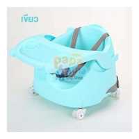 ราคา เก้าอี้เด็ก เก้าอี้หัดนั่ง เก้าอี้ทานข้าวเด็ก มีถาดอาหาร ล้อลาก สายลาก สายนิรภัย A3 (16042565268)