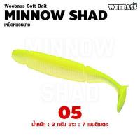 ราคา อุปกรณ์ตกปลา WEEBASS เหยื่อหนอนยาง รุ่น MINNOW SHAD 6ชิ้น เหยื่อยาง หนอนยาง ปลายาง (18560315035)