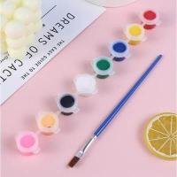 ราคา พัดระบายสี พร้อมด้ามจับมีพู่ ชุดภาพระบายสี สีน้ำ ชุดระบายสี อะคลิลิค พู่กัน ของเล่นเสริมพัฒนาการ เสริมทักษะ (17174524064)