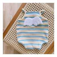 ราคา ชุดหมีเด็กทารกแบบมีปีกนางฟ้าน่ารัก ชุดหมีแขนกุดสำหรับเด็กทารกแรกเกิดลายทางผ้านุ่มสำหรับฤดูร้อน (12916196606)