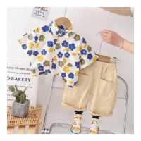 ราคา ชุดเสื้อผ้าสำหรับ1 5y เสื้อโปโลชุดลำลองเด็กชายพิมพ์ลายดอกทานตะวันชุดกางเกงขาสั้น2023สำหรับฤดูร้อนใหม่ (19350095775)