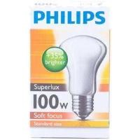 ราคา Philips หลอดไฟไส้ ซุปเปอร์ลัค E27 หลอดไส้ 100W Superlux ฟิลลิป์ Philips ยกกล่อง10หลอด (444337999)
