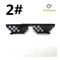 ราคา LEADINGSTAR แว่นตากันแดด แว่นตาแฟนซี 8 Bit MLG แว่นกันแดดพิกเซลเลท สำหรับผู้เล่น Minecraft1 (761138607)