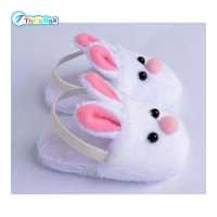 ราคา THINKMAX Papabasi น่ารักกระต่ายขาวกระต่ายรองเท้าแตะตุ๊กตารองเท้าสำหรับ18 อเมริกันสาวตุ๊กตาแฮนด์เมด (16897646726)