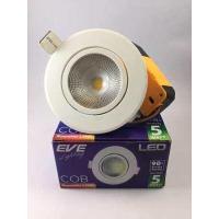 ราคา EVE ไฟดาวน์ไลท์ COB LED 5W ขนาด 3 นิ้วไฟปรับองศาได้ แสงขาว ส้ม 1ตัว (928952580)